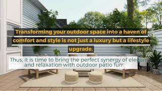 Maximizing Comfort and Style with Outdoor Patio Furniture [upl. by Ykcor552]