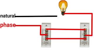 2 way switch cannection with bulbelectrial [upl. by Hanavas]