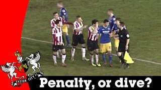 Penalty or dive Controversial decision  Exeter City v Morecambe [upl. by Nigam]