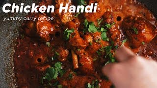 Yummy Chicken Handi Dinner  Lunch Recipe [upl. by Ennasil699]