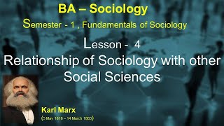 Lesson4  Relationship of Sociology with other Social Sciences [upl. by Virgy]