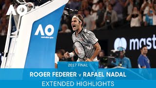 Roger Federer v Rafael Nadal Extended Highlights  Australian Open 2017 Final [upl. by Ydollem]