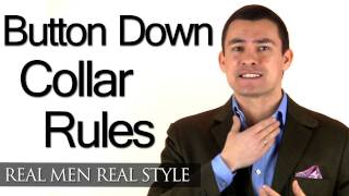 Mens Button Down Collar Rules  ButtonDown Dress Shirt Collars amp When To Wear  Style Tips [upl. by Richela214]