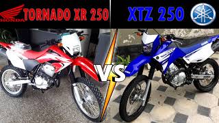 Yamaha xtz 250 vs honda tornado 250 [upl. by Meerek]