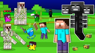 AMONG US Takes on HEROBRINE and WITHER in EPIC Minecraft Battle  Toonz Animation [upl. by Ecienahs]