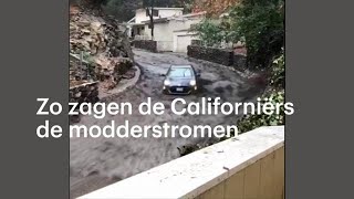 De horror van een modderstroom Californiërs filmen de ramp  RTL NIEUWS [upl. by Zetrauq]