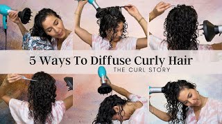 HOW TO AIR DRY CURLY HAIR WITHOUT FRIZZ  FASTER [upl. by Jeramie]