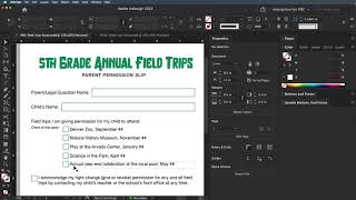 InDesign 2022  Designing the Basic Form Before Adding Fields [upl. by Soalokcin]