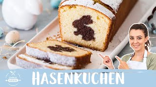 Hasenkuchen  Osterrezept  Saftiger Osterhasenkuchen mit Überraschungseffekt 🥚🐇  Einfach Backen [upl. by Prady]