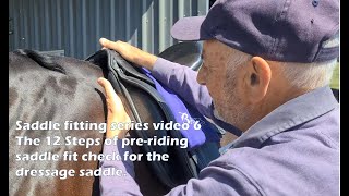 Step by step guide to fitting the dressage saddle before a rider gets up in the saddle [upl. by Atirres]