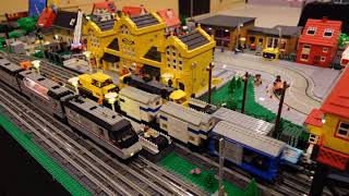 LEGO Modelspoorbaan  LEGOShow Bricktopia van Dutch Bricks  De Hamar BELFELD 2021  LEGO Treinen [upl. by Lashonde630]