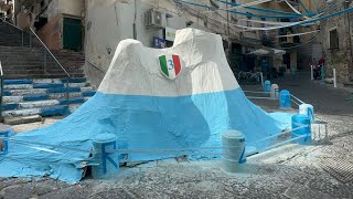 Festa Scudetto Napoli creazione incredibile dei tifosi spunta il Vesuvio in città 🌋🤩 [upl. by Zilla373]