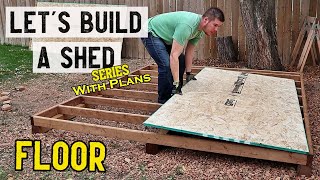 How to build a storage shed  Floor  Part 1  Plans available [upl. by Aciret]