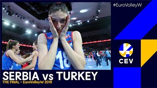 Serbia vs Turkey I EuroVolleyW 2019  Gold Medal Final I FULL MATCH [upl. by Joub]