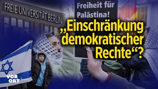 Demonstrationen an der FU Berlin nach Übergriff mit „Einschränkung demokratischer Rechte“ [upl. by Pul269]