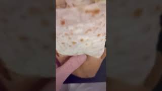 Who Can Swallow This Entire Chicken Caesar Salad Wrap 🌯 Whole wrap [upl. by Hassin198]