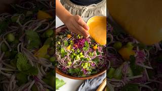 High Protein Soba Noodle Salad with Peanut Sauce veganrecipes saladgoals saladrecipe [upl. by Cressi]