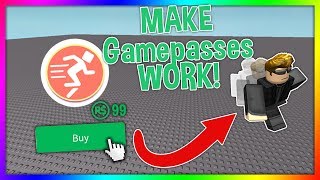 How to make a Gamepass WORK in ROBLOX Studio Add gamepasses to your game [upl. by Shaff850]