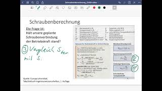 Schraubenberechnung einfache  Erklärvideo Rechenweg [upl. by Enrique167]