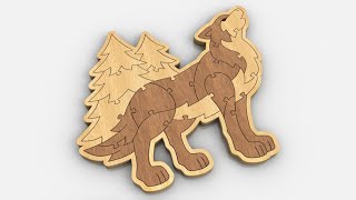 Wolf scroll saw puzzle [upl. by Inttirb]