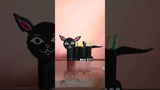 How to make a cat shaped pen stand 🖋️🖊️shortvideo youtubeshorts craft reels youtubevideos [upl. by Ardnekahs]