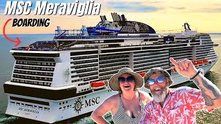 BOARDING MSC Meraviglia in NYC  Our FIRST MSC Cruise [upl. by Suirred]