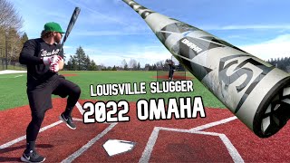 Hitting with the 2022 Omaha BBCOR  Louisville Slugger Baseball Bat Review [upl. by Hedvah]