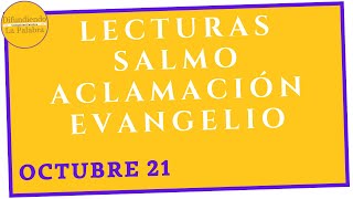 ✝️ Lecturas y Evangelio de Hoy ✝️ LUNES 21 De Octubre De 2024 ✝️difundiendolapalabra [upl. by Yekcim]