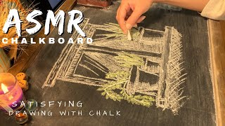 ASMR chalkboardrelaxing sound of chalk drawingenjoy itno talking video [upl. by Nyliram]