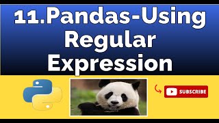 11PandasUsing Regular Expressionpandas [upl. by Blaseio905]