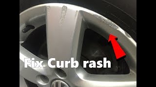 How to Repair Curb Rash on any wheel rim [upl. by Bolten]