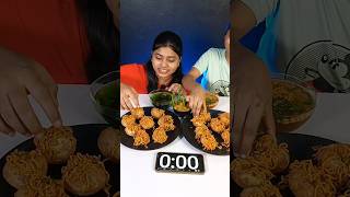 Spicy Maggi Spicy Pani Puri Challenge In 1 Minute  Golgappa  Indian Street Food Mukbang shorts [upl. by Celene971]