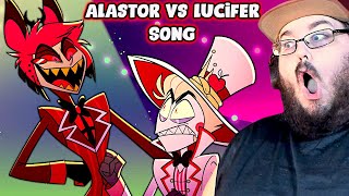 Hazbin Hotel Song quotHells Greatest Dadquot  Alastor vs Lucifer HazbinHotel REACTION [upl. by Esilana548]