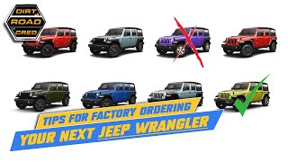 New Jeep Wrangler Factory Order Tips [upl. by Chrisy716]