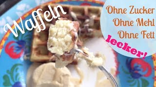 Waffeln backen ♥ ohne Zucker ohne Mehl ♥ glutenfrei Gesund  Lecker ♥ zuckerfrei [upl. by Ydnor]