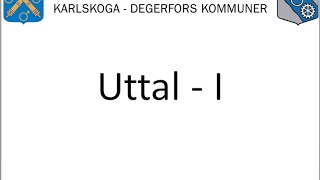 Uttal – I  Vuxnas lärande Karlskoga Degerfors [upl. by Enitsuj]