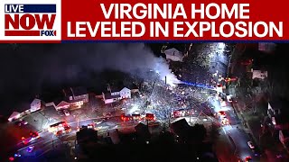 Virginia home leveled in explosion firefighter killed massive debris field  LiveNOW from FOX [upl. by Brice]