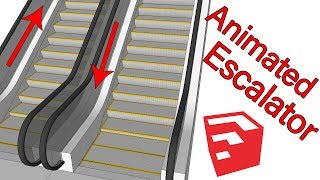 Animate Escalator in SketchUp With MSPhysics [upl. by Keldah214]