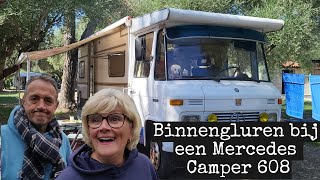 WK 97🇬🇷 MERCEDES CAMPER 608 bijna geheel AUTHENTIEK  WONEN IN ONZE CAMPER [upl. by Seda847]