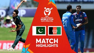 Pakistan v Afghanistan  Match Highlights  U19 CWC 2024 [upl. by Latsyek875]