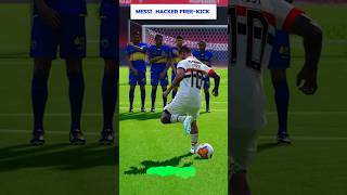 Messi 🇦🇷🇦🇷 Hacker Freekick Tricks 👿🥵🔥 unluckyboy football trending shorts soccer [upl. by Cerell145]