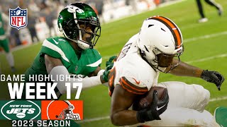 New York Jets vs Cleveland Browns  2023 Week 17 Game Highlights [upl. by Ruyam]