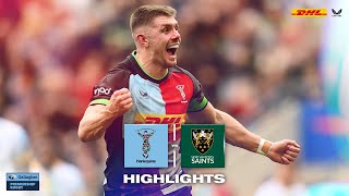 Premiership Highlights Harlequins win big vs table toppers Northampton Saints at Twickenham Stadium [upl. by Loreen259]