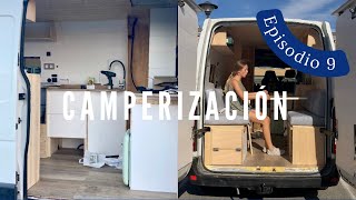 Mesacama y fontanería en FURGONETA CAMPER Renault Master L2H2 🚐 Ep9 [upl. by Cymbre649]