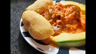 Bollos de Harina de Maíz con Bacalao con Coco  Receta Fácil y Rápida [upl. by Ayres957]