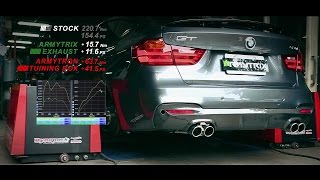 BMW F34 320i GT  ARMYTRIX QuadTips M3 Style Valvetronic Exhaust  ARMYTRON Tuning Box [upl. by Molohs]