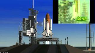 Orbiter 2010  STS5 Launch ABC Coverage vs Simulation Columbia [upl. by Julio741]