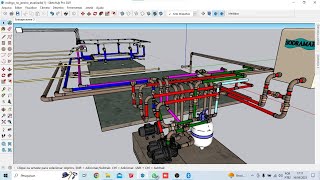 PROJETO HIDRÃULICO COMPLETO PISCINA COM SPA SUSPENSO E CASA DE MÃQUINA  EP1166 [upl. by Ennayoj]