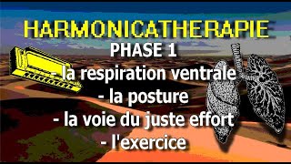 Harmonicathérapie  PHASE 1 – la respiration ventrale – la voie du juste effort  lexercice [upl. by Assilem858]