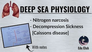 Decompression sickness  Caisson Disease  Nitrogen Narcosis  Deep Sea Diving  Respiratory Physio [upl. by Carrelli767]